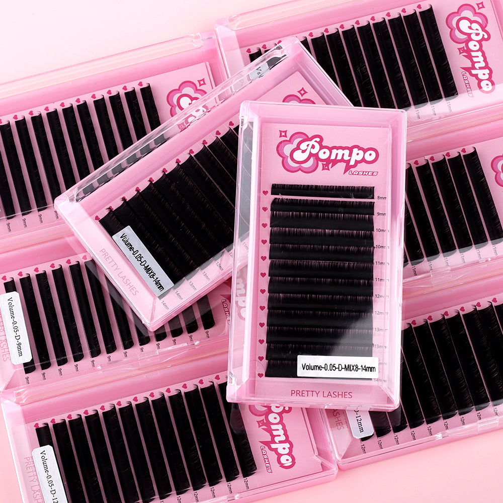 Bandeja de extensiones Cashmere de Pompo Lashes